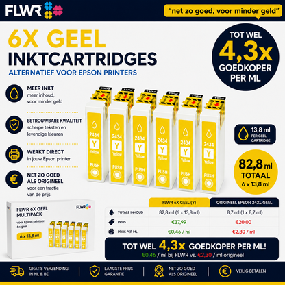 FLWR 24XL cartridges alternatief voor Epson