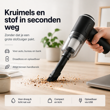 Draadloze mini stofzuiger – kruimels en stof in seconden weg