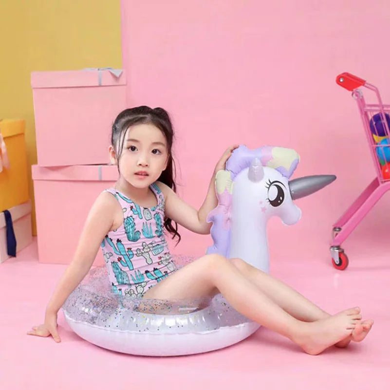 Inflatable Unicorn Flamingo Swim Ring for Summer Water Fun