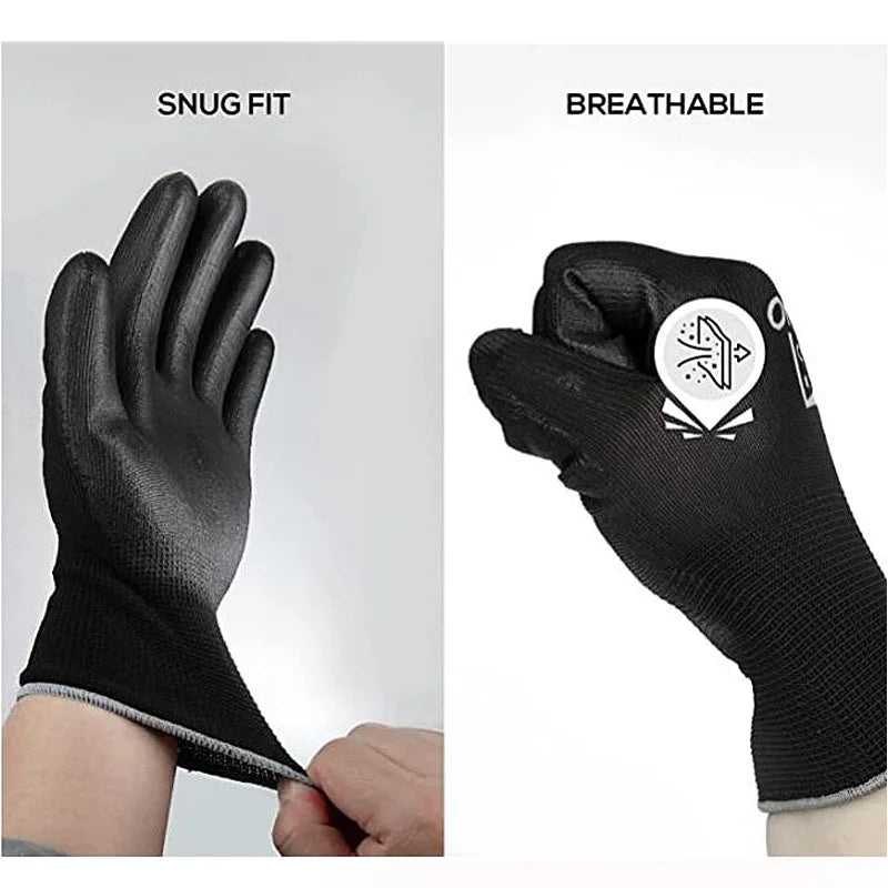 Werkhandschoenen PU-coating 12 paar