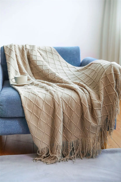 Gebreide plaid/deken 100% acryl
