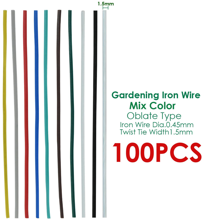 Draaibinders plantenondersteuning 100 stuks gecoat metaaldraad