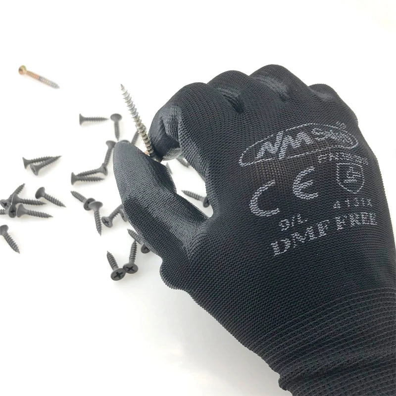 Werkhandschoenen PU-coating 12 paar