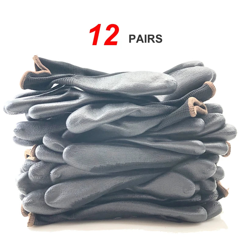 Werkhandschoenen PU-coating 12 paar