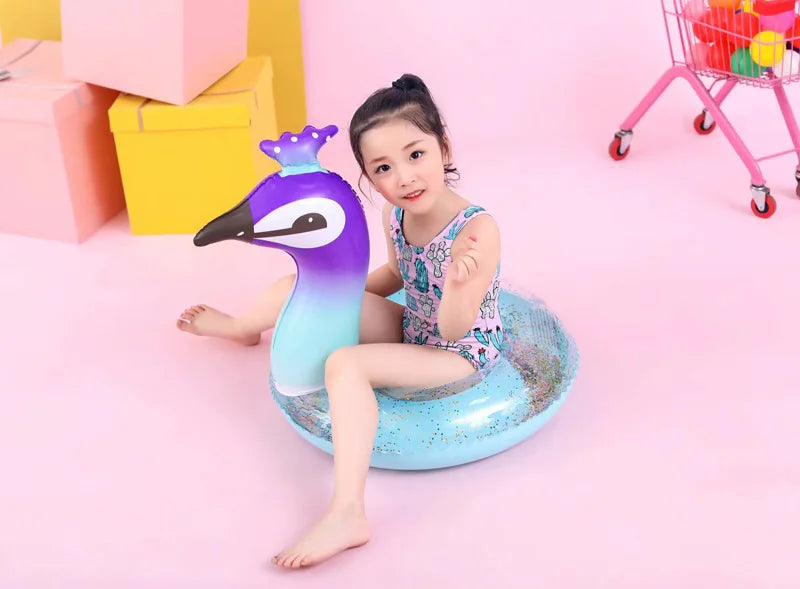Inflatable Unicorn Flamingo Swim Ring for Summer Water Fun
