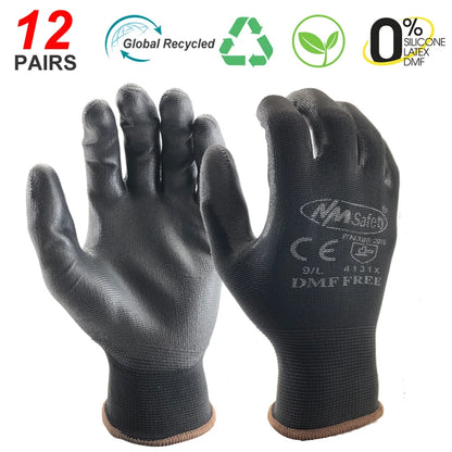 Werkhandschoenen PU-coating 12 paar