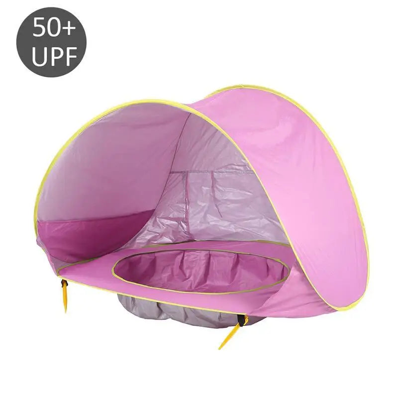 Foldable 2-in-1 Beach Tent with UPF 50+ and Pool Function