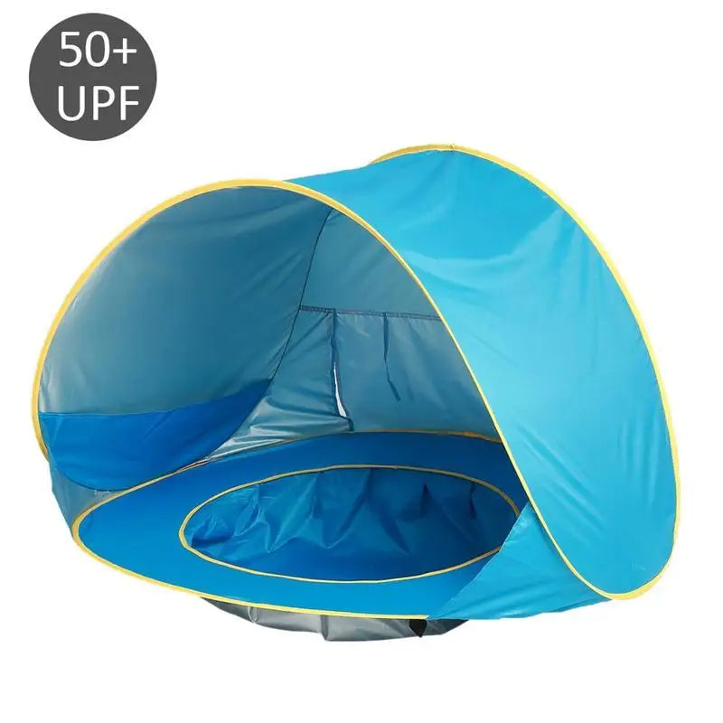 Foldable 2-in-1 Beach Tent with UPF 50+ and Pool Function