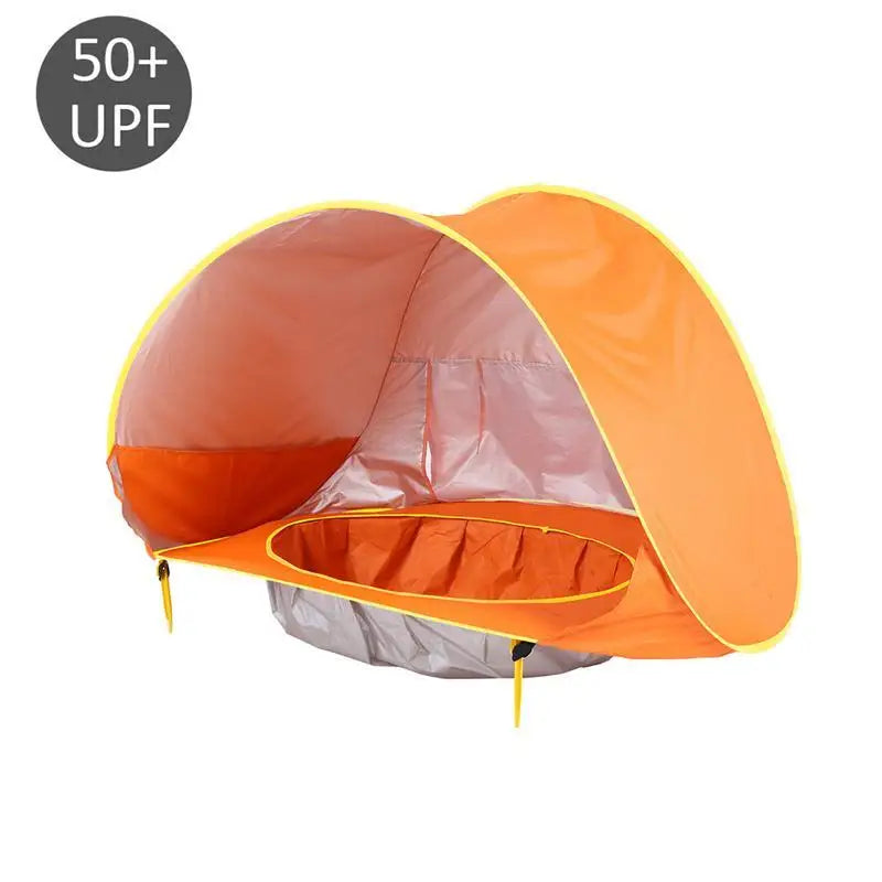 Foldable 2-in-1 Beach Tent with UPF 50+ and Pool Function