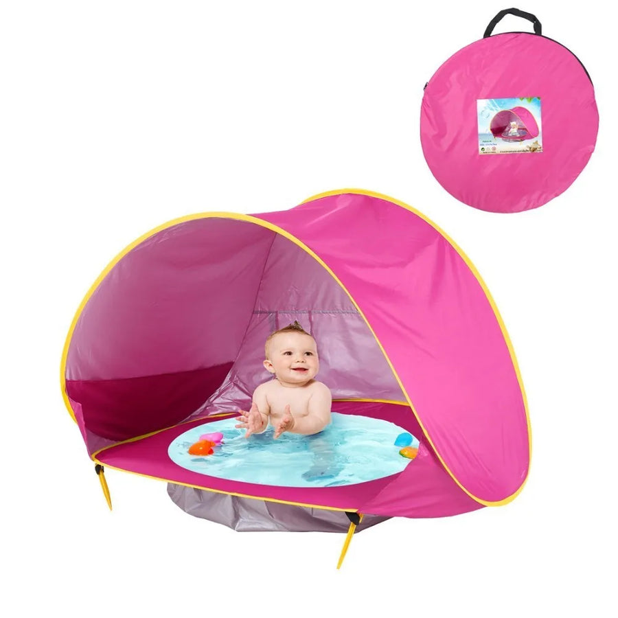 Foldable 2-in-1 Beach Tent with UPF 50+ and Pool Function