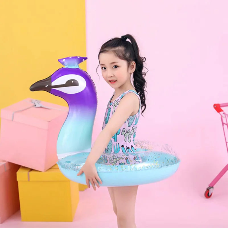 Inflatable Unicorn Flamingo Swim Ring for Summer Water Fun