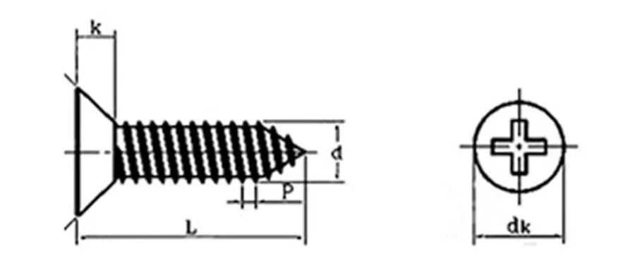 RVS houtschroeven zelftappend plat verzonken kruiskop