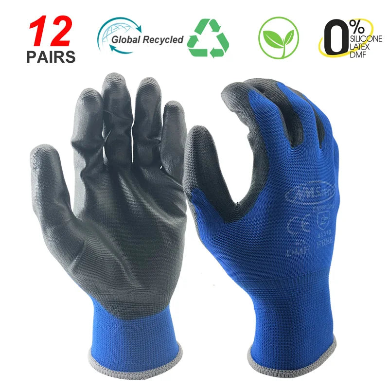 Werkhandschoenen PU-coating 12 paar