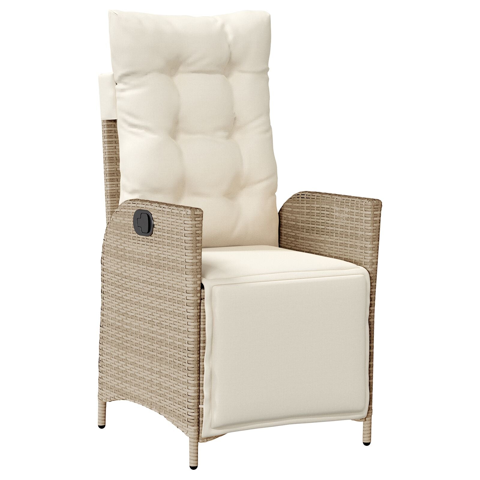 3 Delige Tuin Eetset Beige Poly Rattan