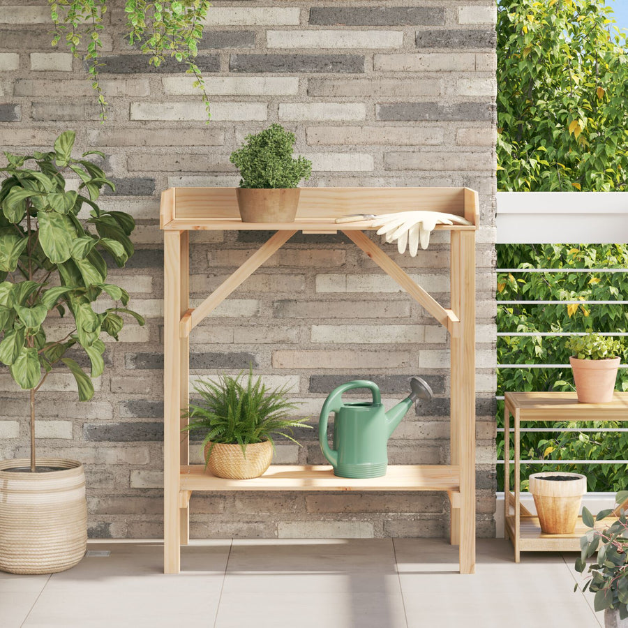Tuin Potting Tafel 75X40X90 Cm Massief Hout Grenen Natuurlijk