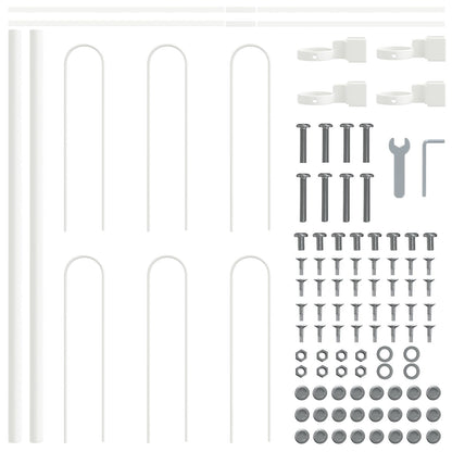 Tuinhek Staal 170 X 60 Cm Duurzaam Tuinhekkenpaneel Wit 0.6 m 1.7 m