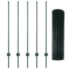 Fence with Pole Green 1.2 x 10 m Steel