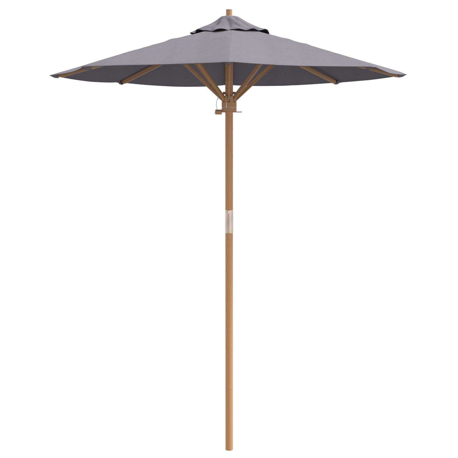 Tuinparasol 180X230 Cm Bamboe 180 x 180 x 230 cm Donkergrijs