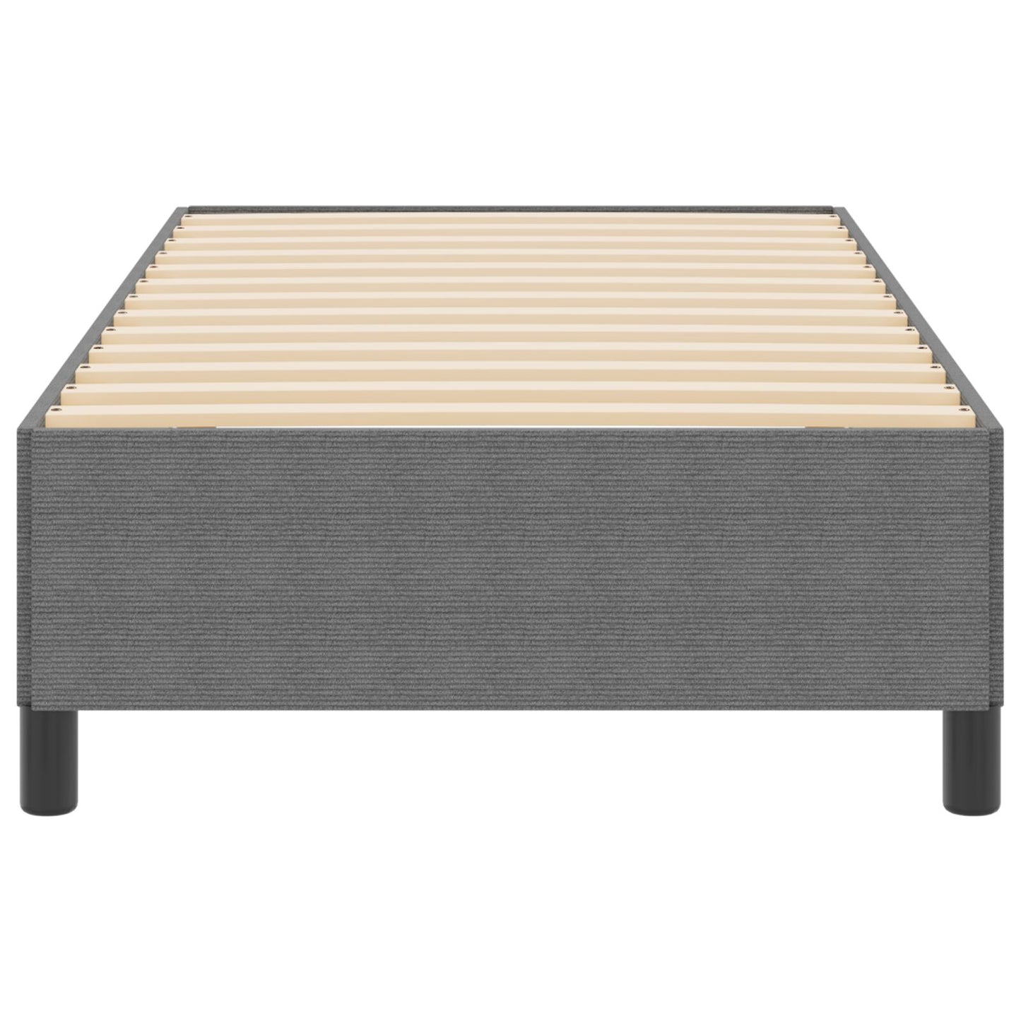 Bedframe Corduroy Stof Lichtgrijs 90 x 190 cm