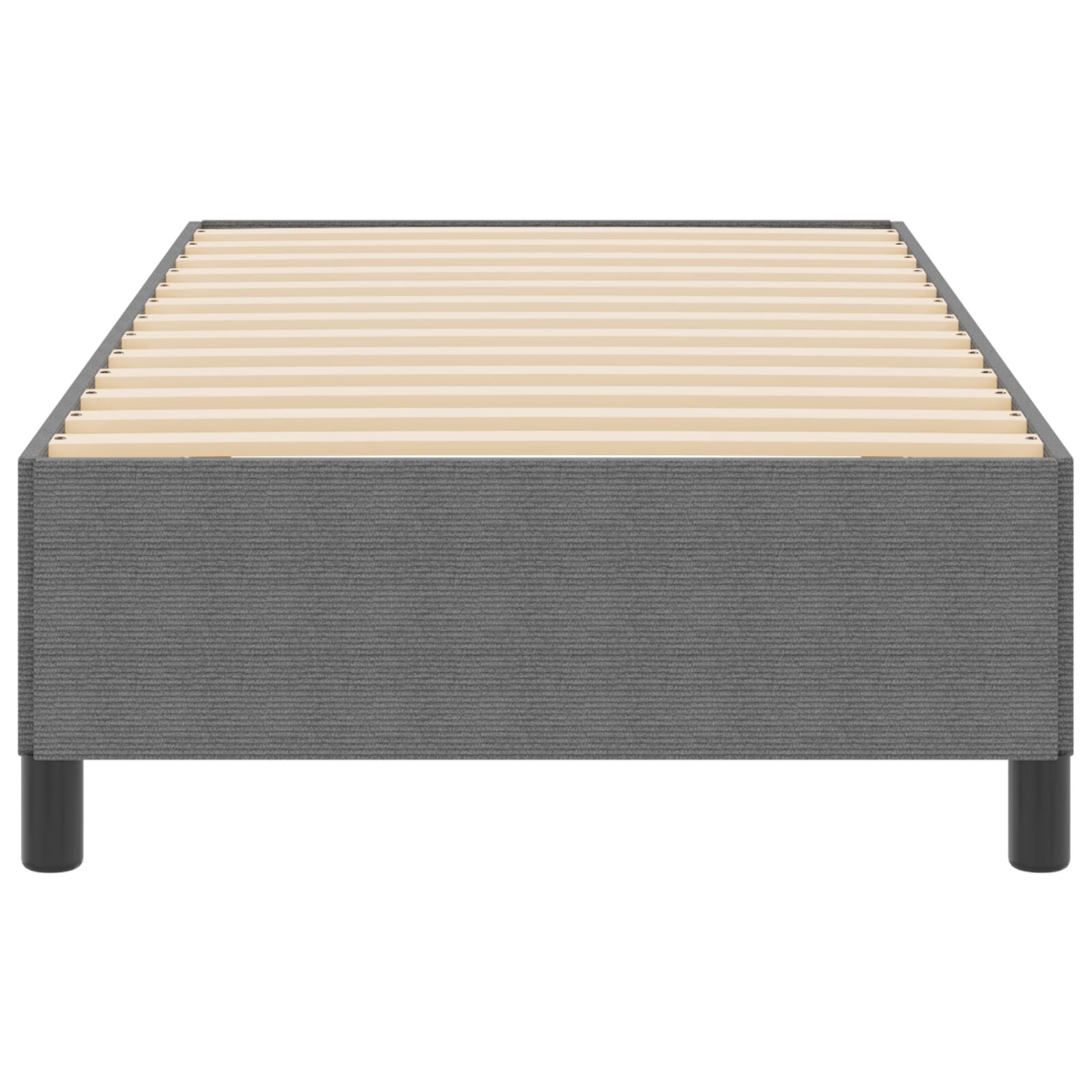Bedframe Corduroy Stof Lichtgrijs 90 x 190 cm