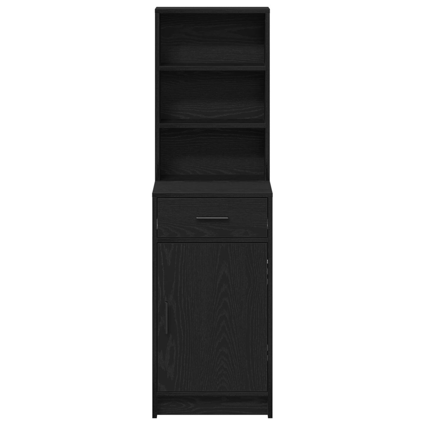 Hoge Kast In - 40X41X135 Cm, Gemaakt Van Hout Zwart eiken