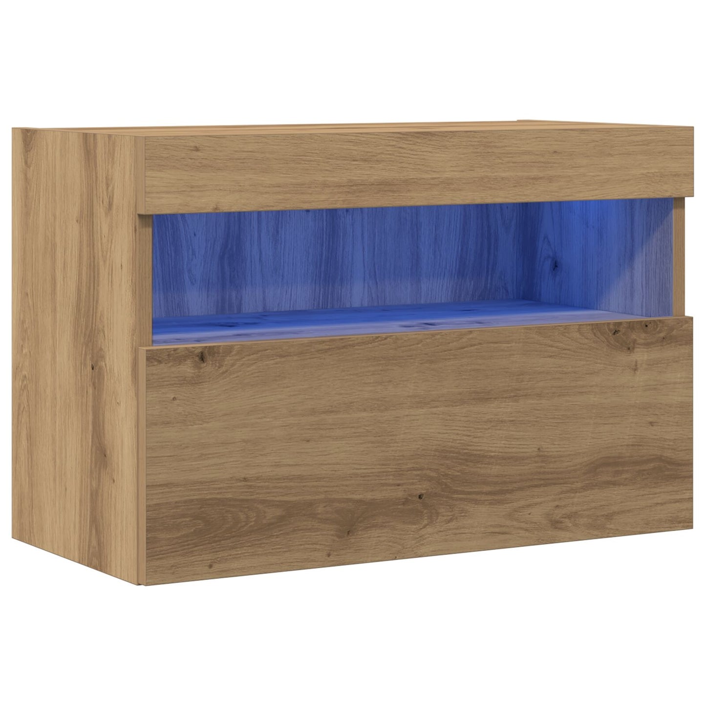 Tv Wandkast Met Led Verlichting Ambachtelijk Eiken 1 Artisan eiken
