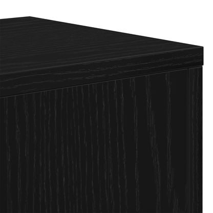 3-Delige Stapelbare Bijzettafelset Zwart Eikenfineer