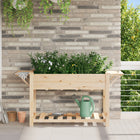 Plantenbak massief grenenhout beige 155x59x76.5 cm