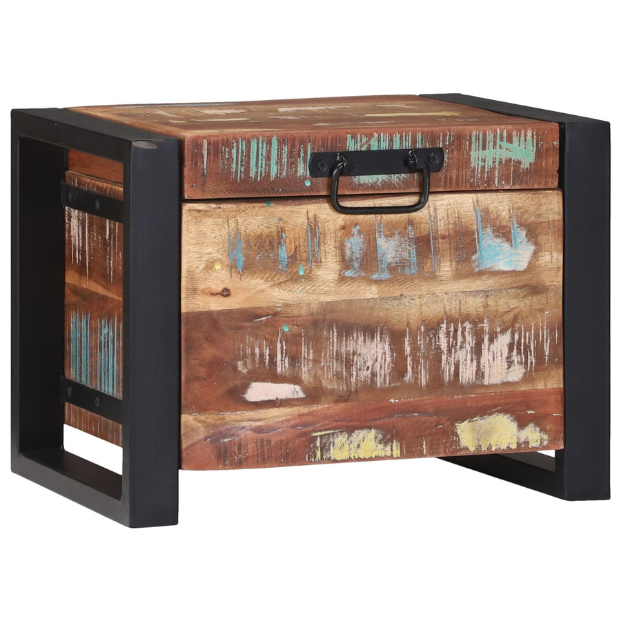 Opbergkasten 40X30X30Cm En Metaal 40 x 30 x 30 cm Massief gerecycled hout