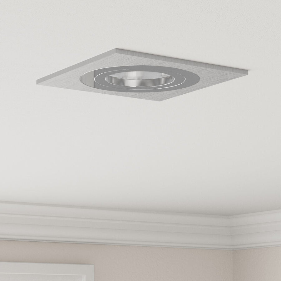 Ingebouwde Spots 24 Stuks Vierkante Gu10 Zilver 91X91 Mm