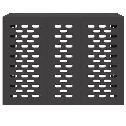 Airconditioner Cover Staal Zwart 110 x 50 x 80 cm