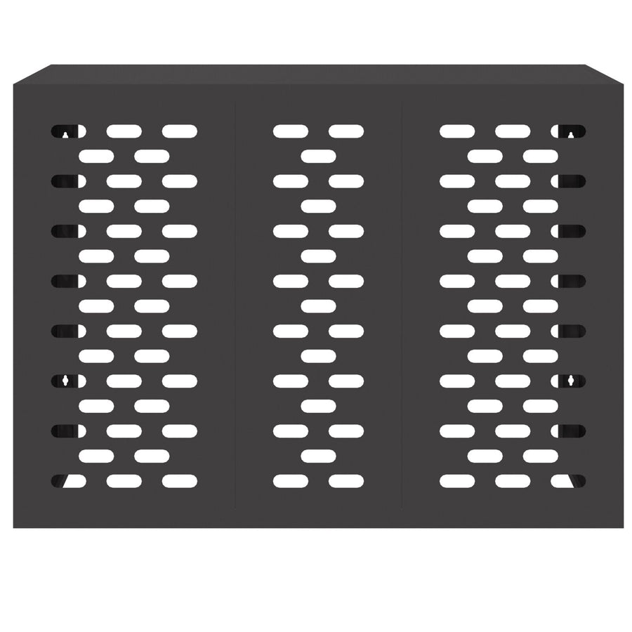 Airconditioner Cover Staal Zwart 110 x 50 x 80 cm