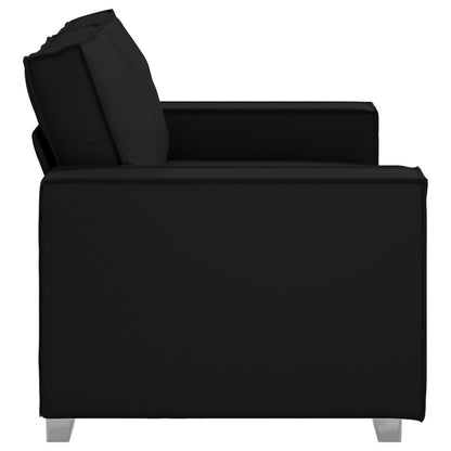 Loveseat Bank Kunstleer Zwart 120 cm