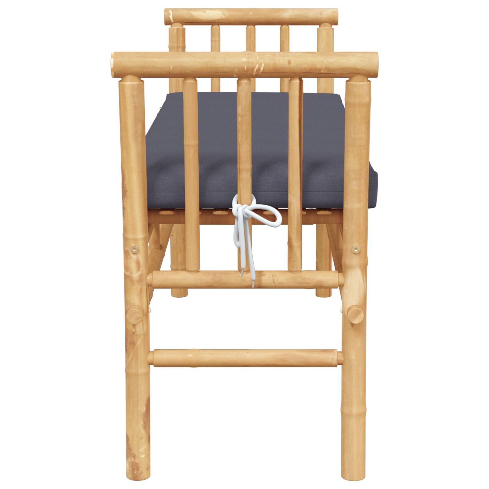 Tuinbank Met Kussen 110 Cm Van Bamboe Donkergrijs