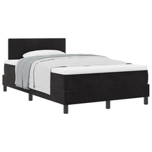 Boxspringbed Met Matras Zwart 120X200 Cm Velvet Blauw