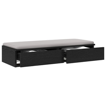 Bedladen Zwart Engineered Wood Zwart eiken 90 x 36,5 x 16,5 cm