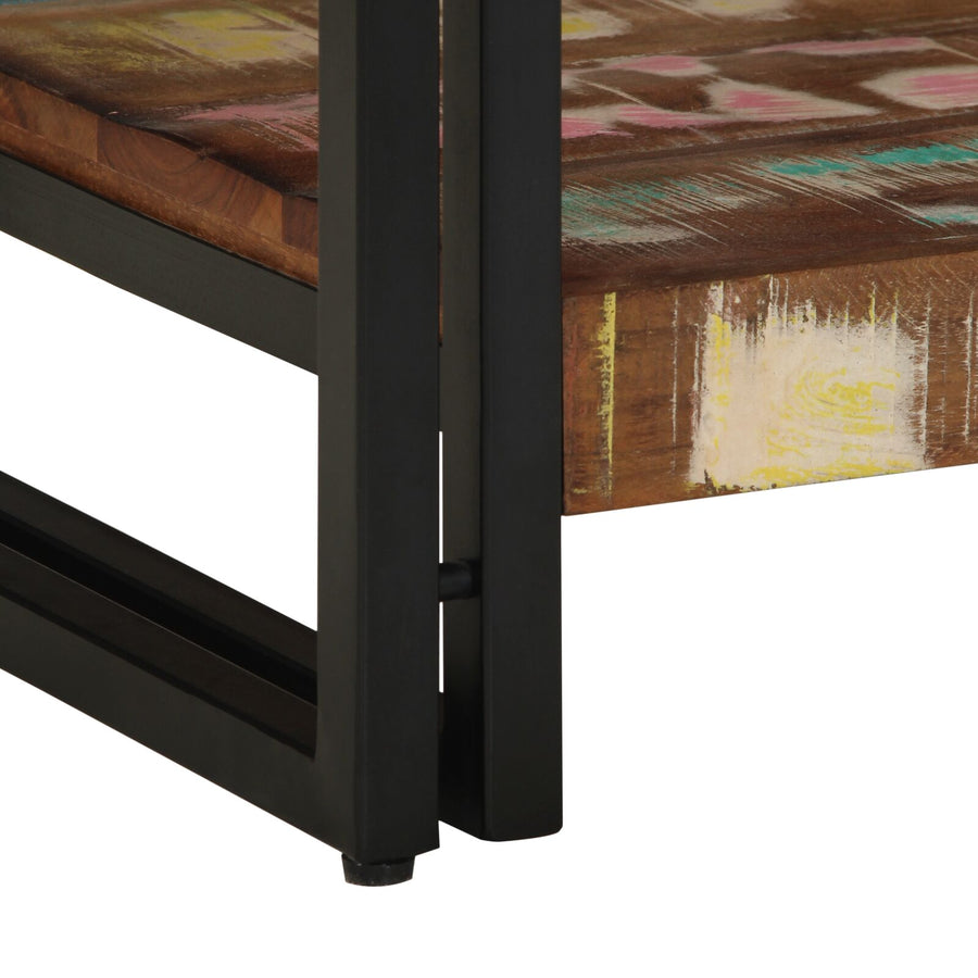 Salontafel Meerkleurig 40X50X38 Cm Massief Hout Gerecycled 40 x 40 x 38 cm Massief acaciahout