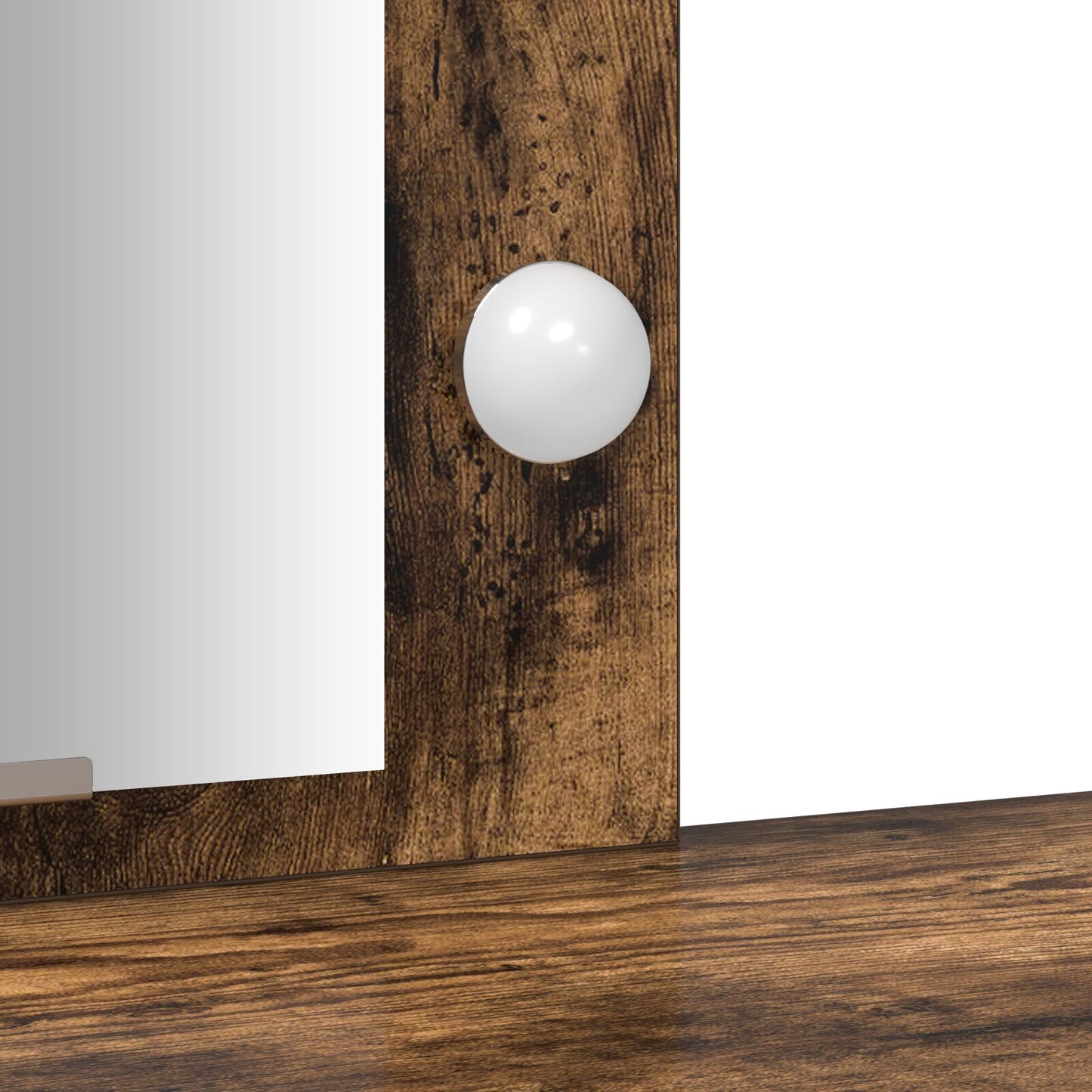 Kaptafel Met Led Verlichting 102X33X135 Cm Gerookt eiken