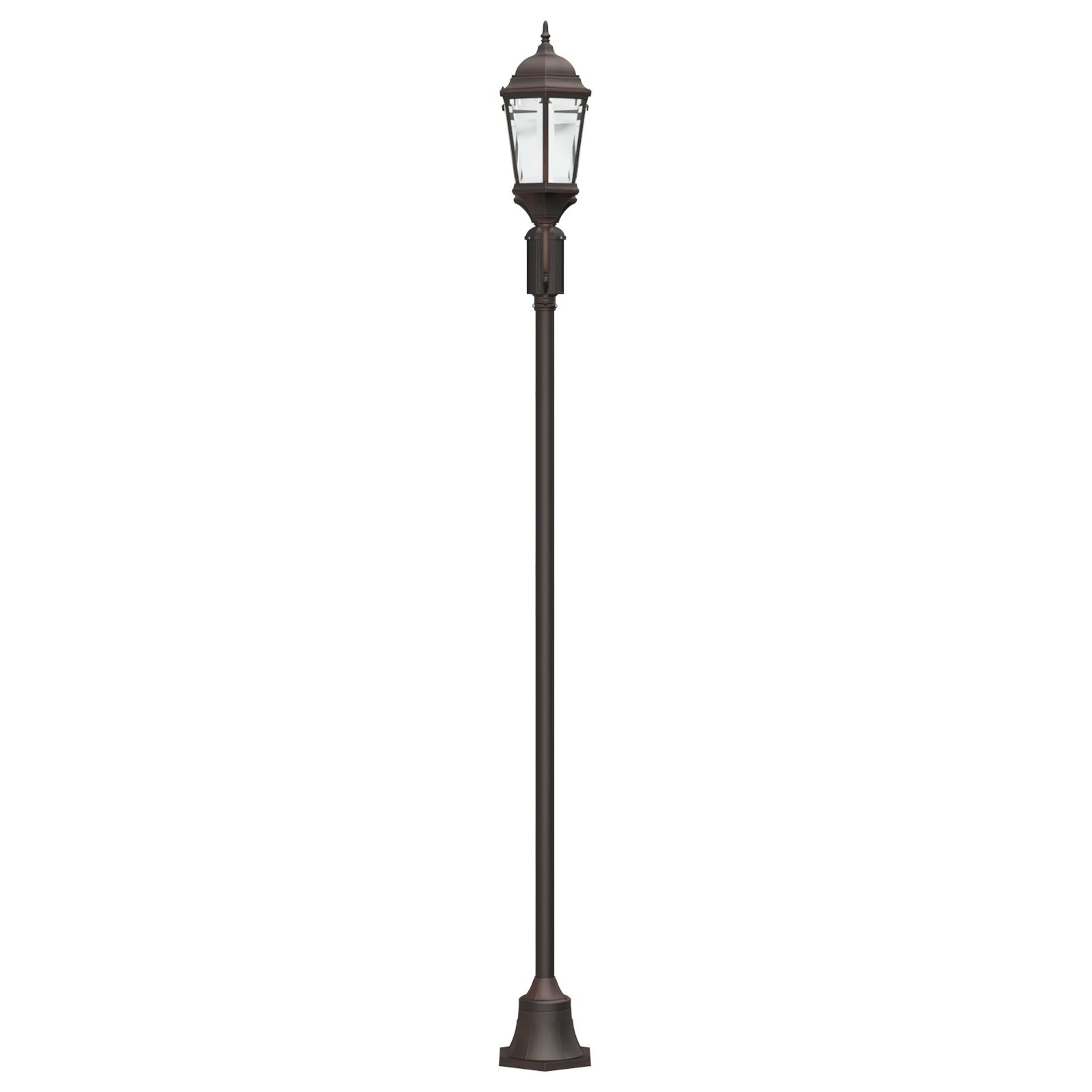 Tuinlichtpaal 2-Lamp E27 220 Cm Aluminium Brons