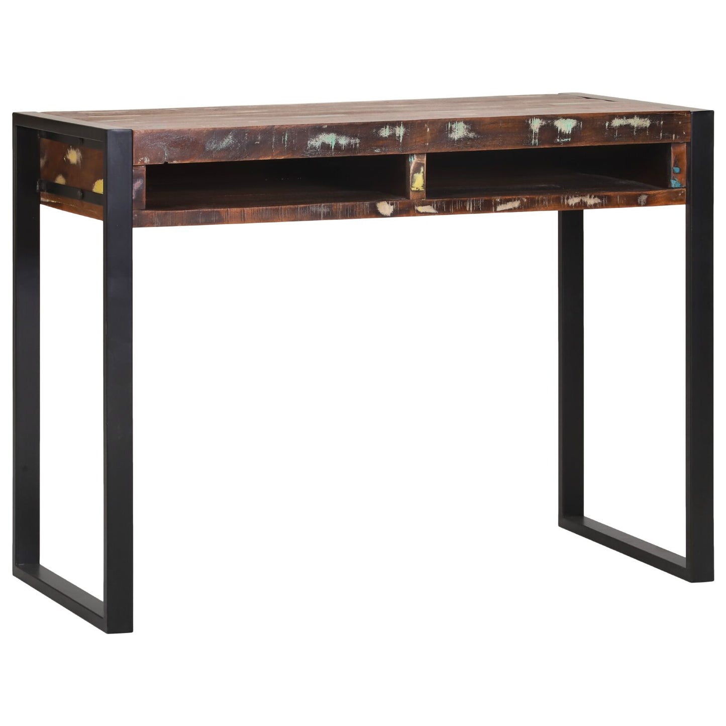 Kaptafel Met Spiegel Multicolor 100X50X75 Cm Massief Hout Gerecycled