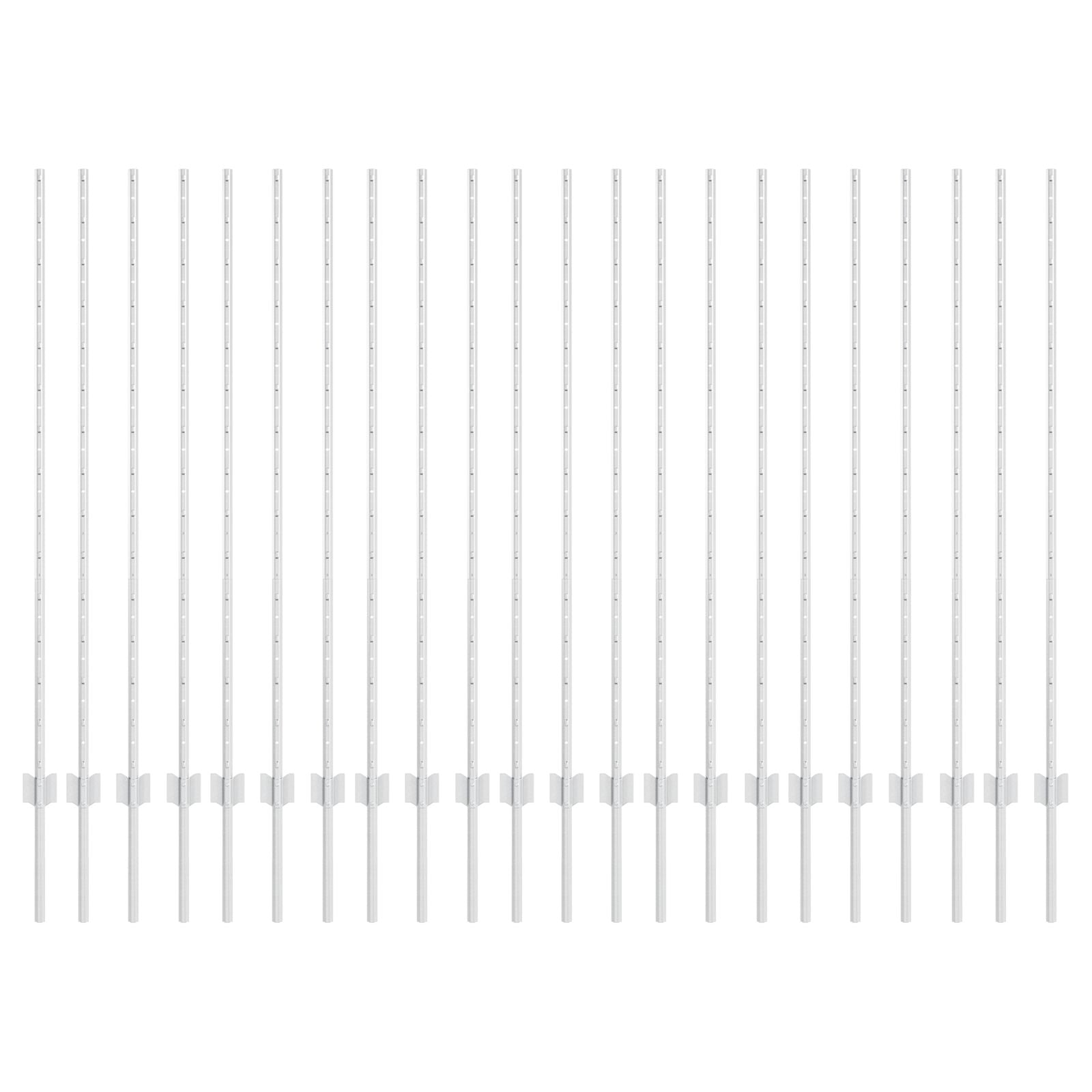 Hekposten 44 stuks U-kanaal Zilver 180 cm Staal