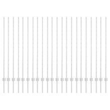Hekposten 44 stuks U-kanaal Zilver 180 cm Staal