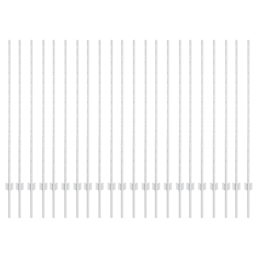 Hekposten 44 stuks U-kanaal Zilver 180 cm Staal