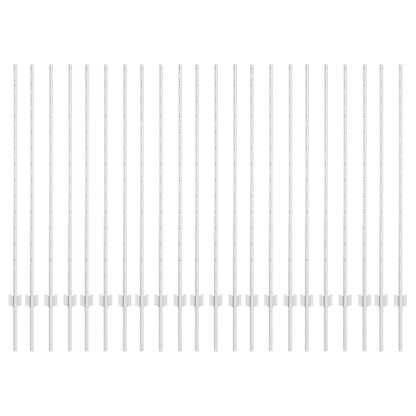 Hekposten 44 stuks U-kanaal Zilver 180 cm Staal