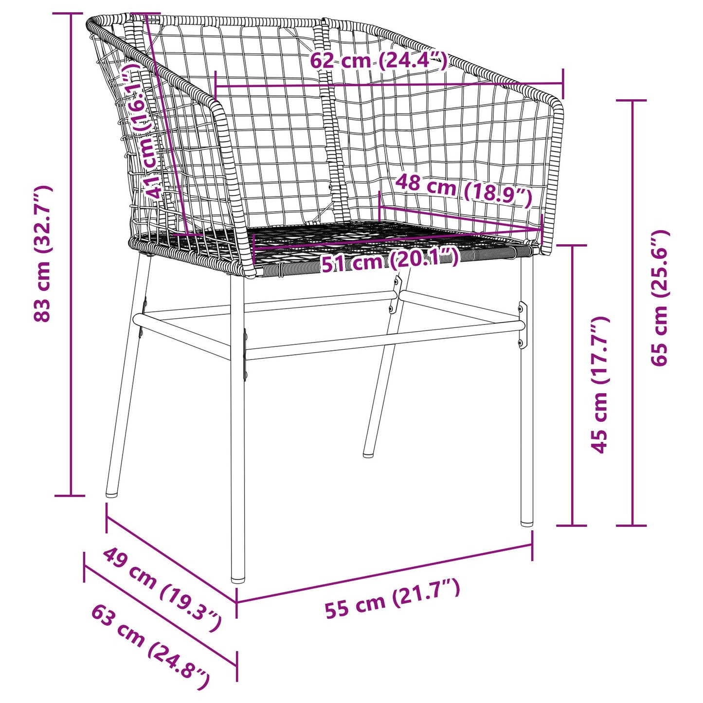 7-Delig Tuin Eetset Bruin Poly Rattan