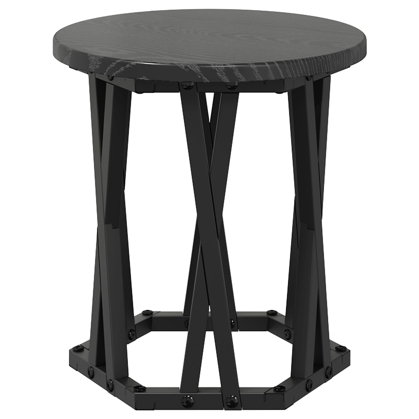 Bijzettafels In Een Set Van 3 - Fineer Zwart eiken