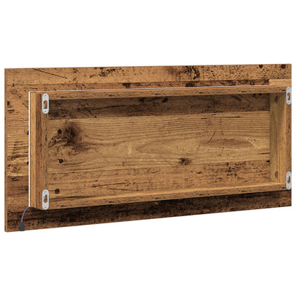 Badkamerspiegelkast Met Led-Verlichting Oude Hout 80X37 Cm