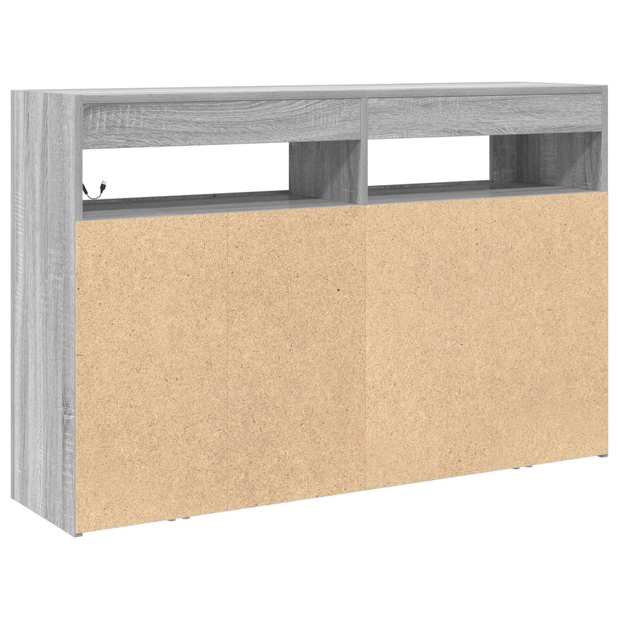 Dressoirkast Engineered Wood 116 X 30 X 75 Cm Grijze sonoma