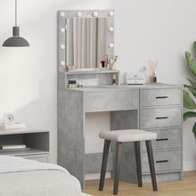 Kaptafel Met Led-Verlichting Beton grijs 50 x 41 x 135 cm