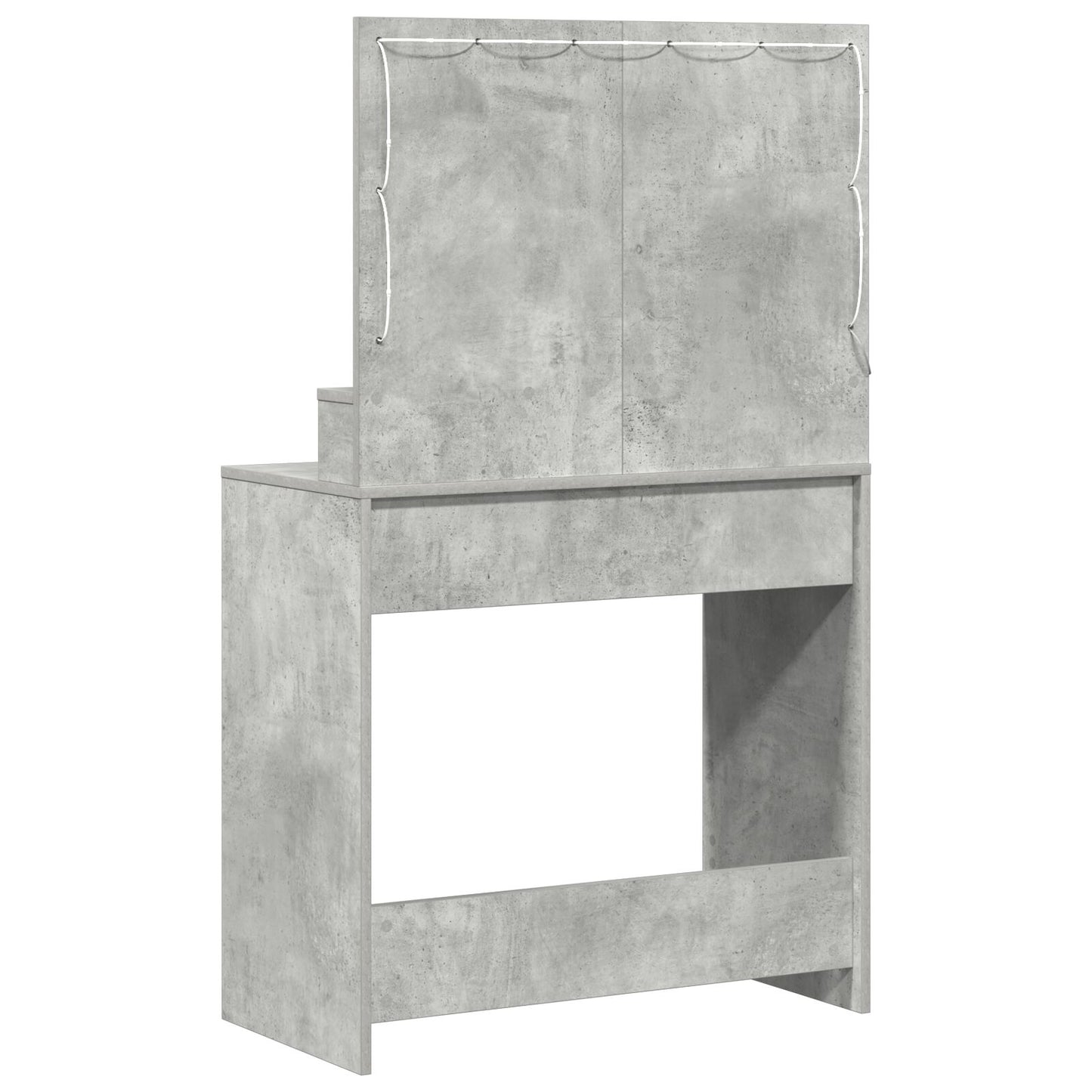 Make-Uptafel Met Led Verlichting 79X41X135 Cm Beton grijs 75.5 x 41 x 135 cm